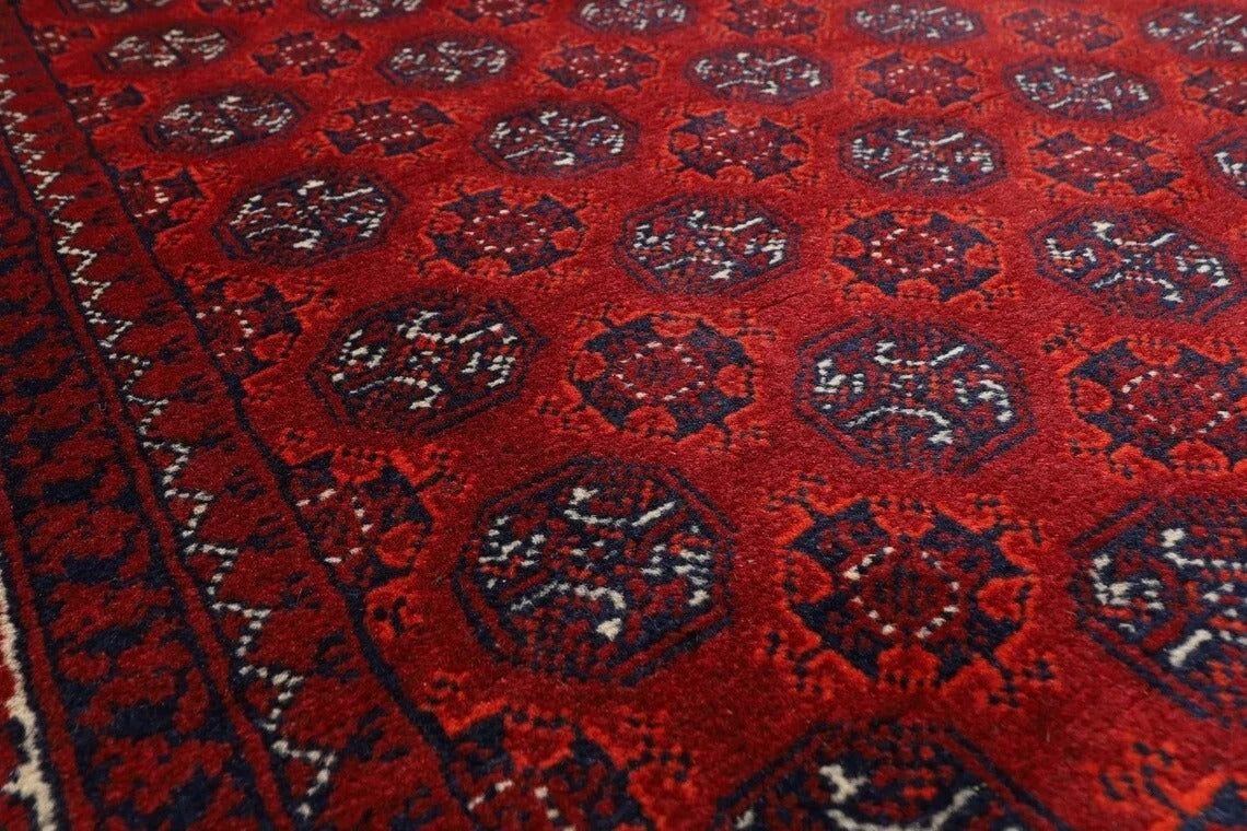 198 x 290 cm | Bokhara Afghan Tribal Hand Knotted Carpet