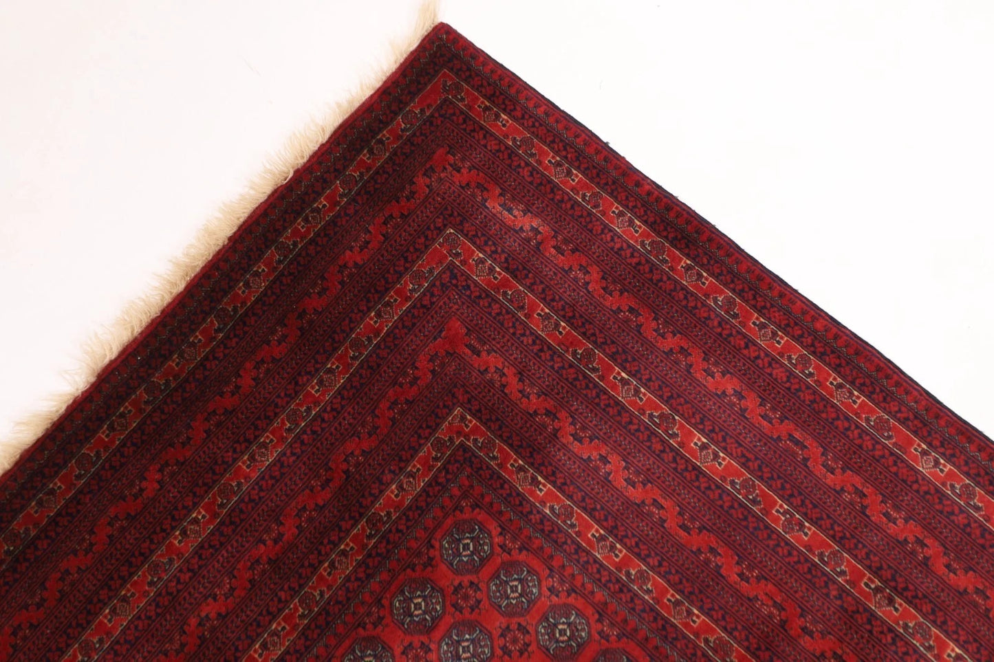 206 x 286 cm | Fine Mori Bokhara Afghan Tribal Hand Knotted Carpet