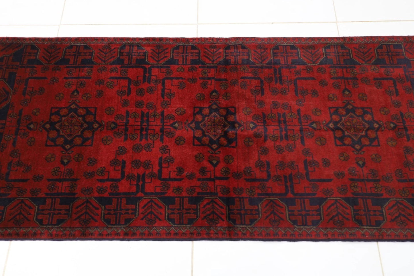 82 x 183 cm | Khal Mohammadi Afghan Tribal Hand Knotted Wool Runner