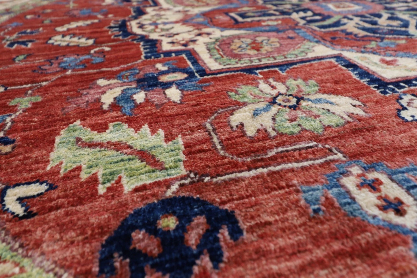 247 x 250 cm | Medallion Afghan Tribal Hand Knotted Wool Carpet