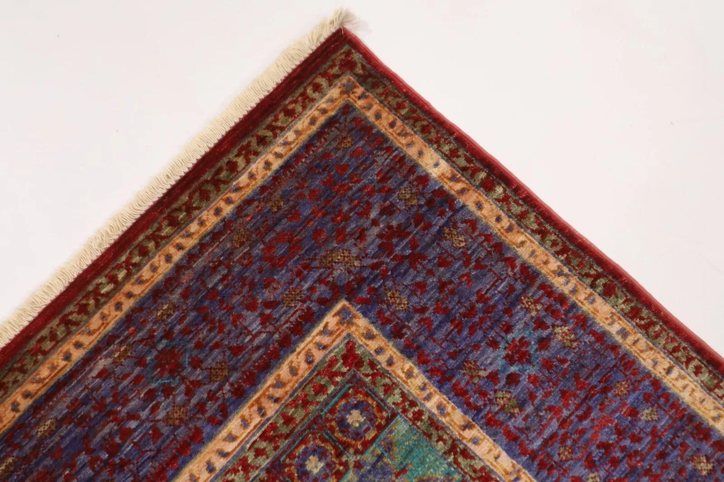 134 x 172 cm | Mamluk Afghan Tribal Hand Knotted Veg Dye Wool carpet