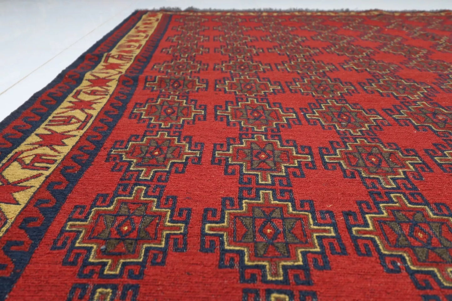 198 x 294 cm | Sumak Flat Weaved Afghan Tribal Hand Knotted Carpet