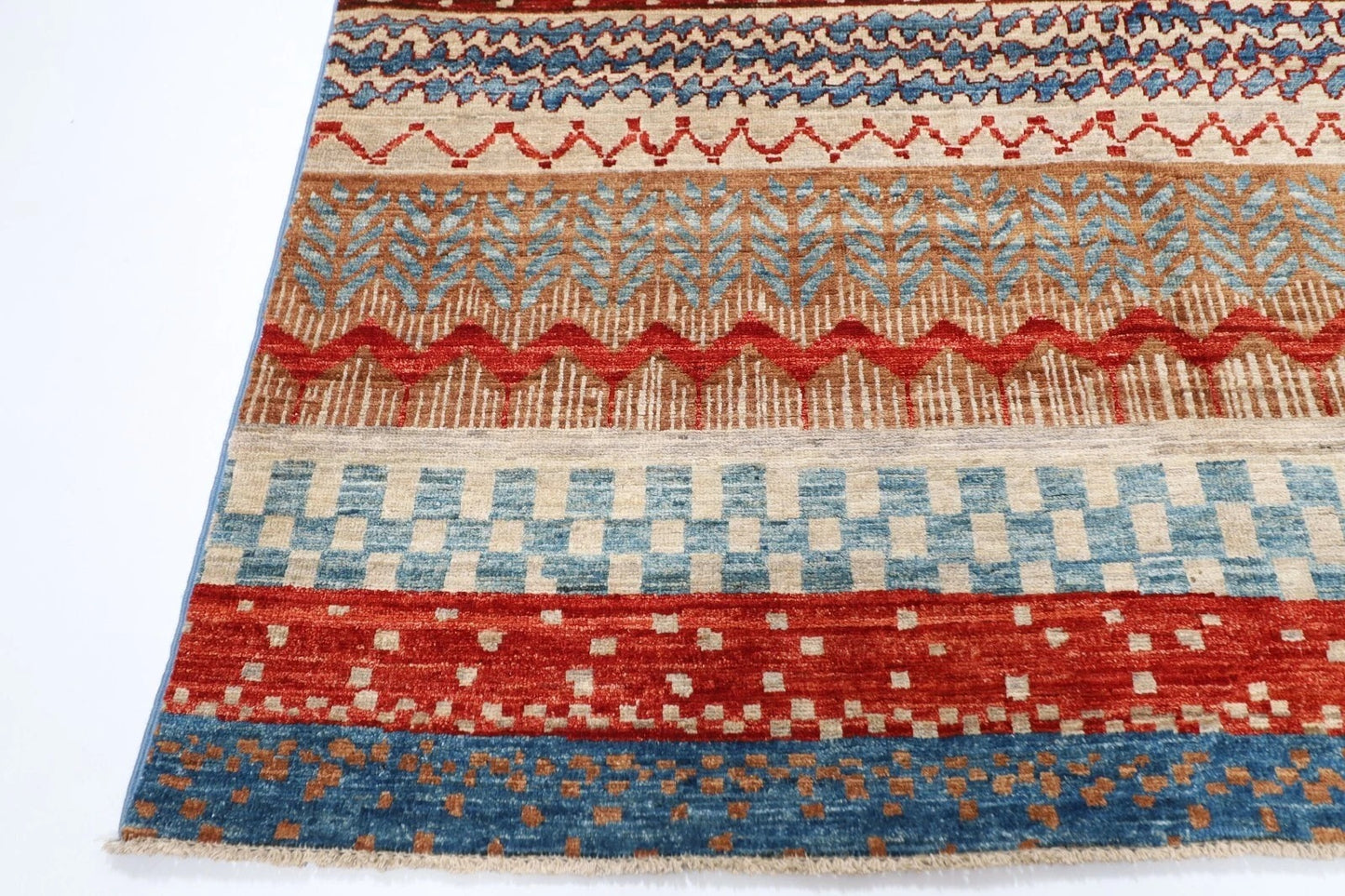 156 x 210 cm | Fine Afghan Tribal Hand Knotted Veg Dye Wool Carpet
