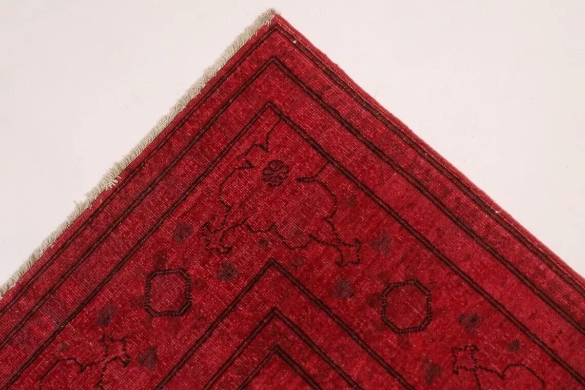235 x 285 cm | Over Dyed Afghan Tribal Hand Knotted Carpet