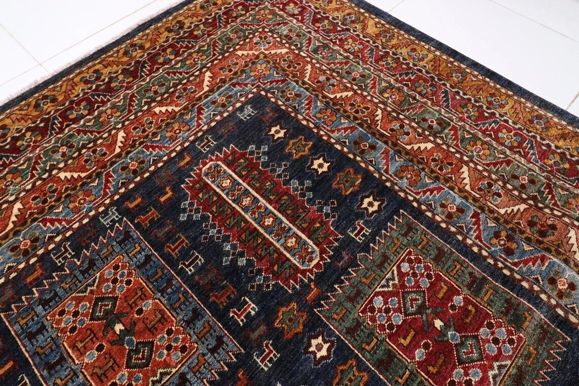 301 x 414 cm | Animal Pattern Afghan Tribal Hand Knotted Carpet