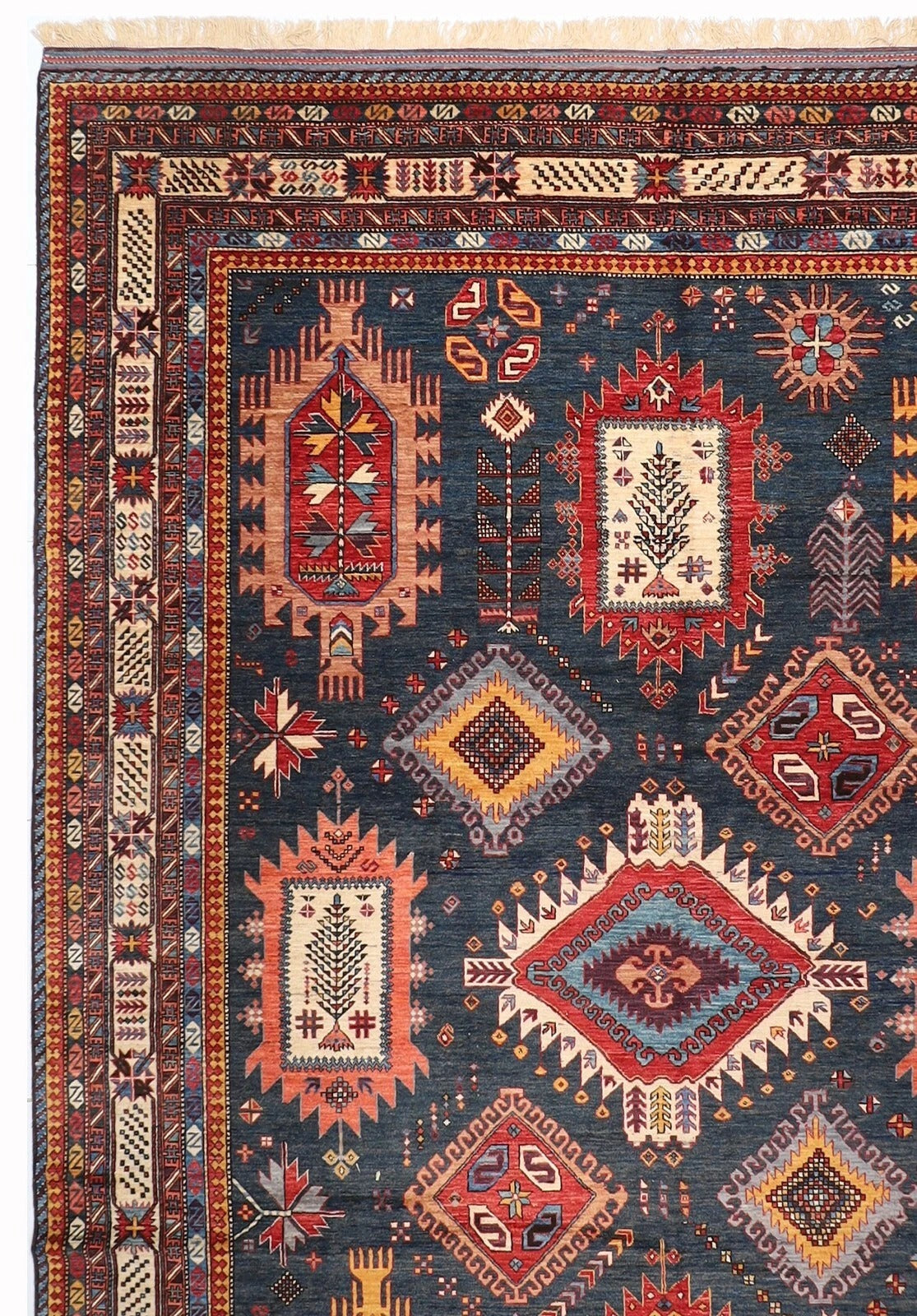 320 x 390 cm | Waziri Afghan Tribal Hand Knotted Carpet