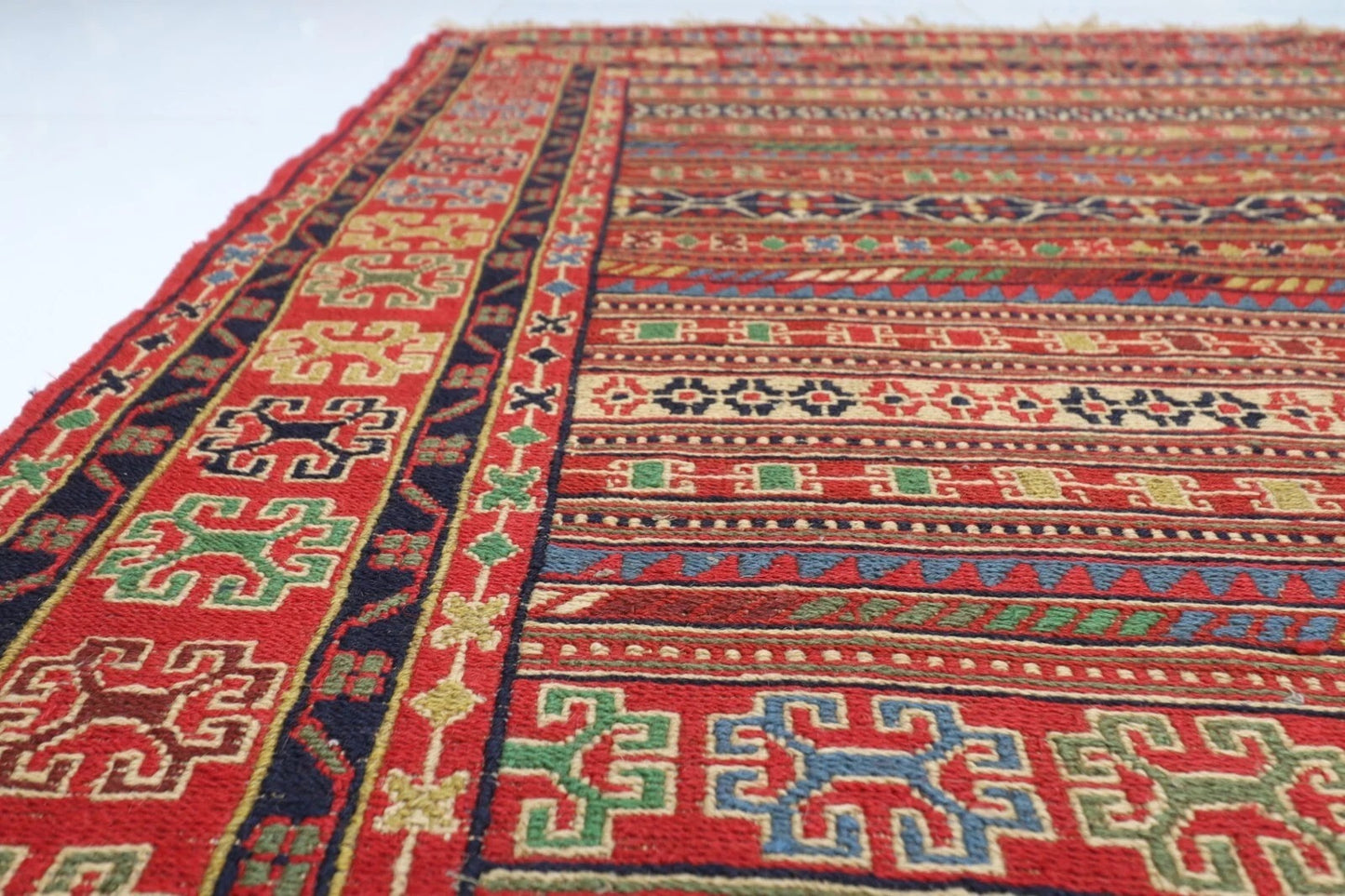 193 x 283 cm | Sumak Kilim Flat Weaved Afghan Tribal Hand Knotted Wool Kilim
