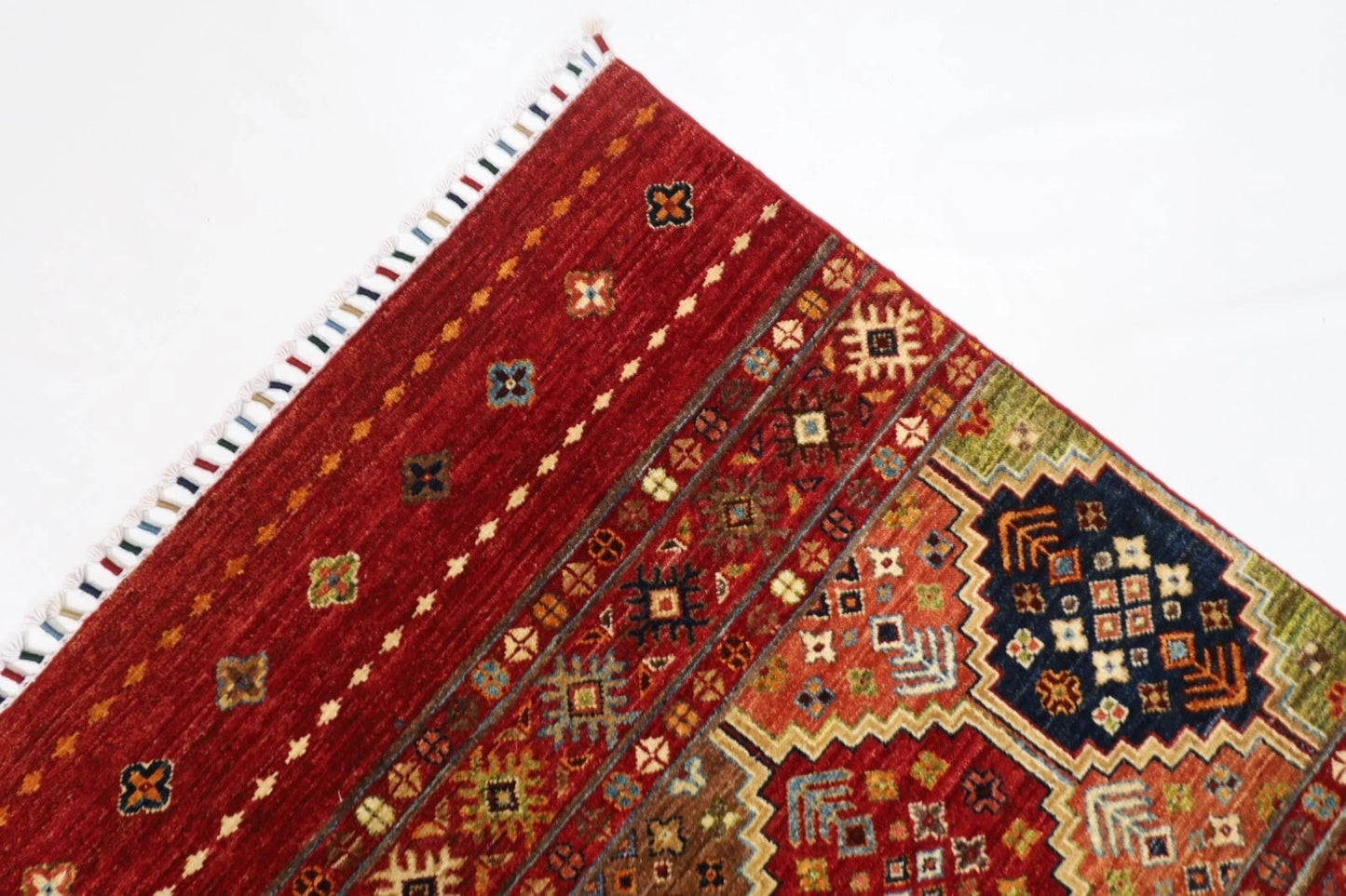 208 x 314 cm | Mamluk Afghan Tribal Hand Knotted Carpet