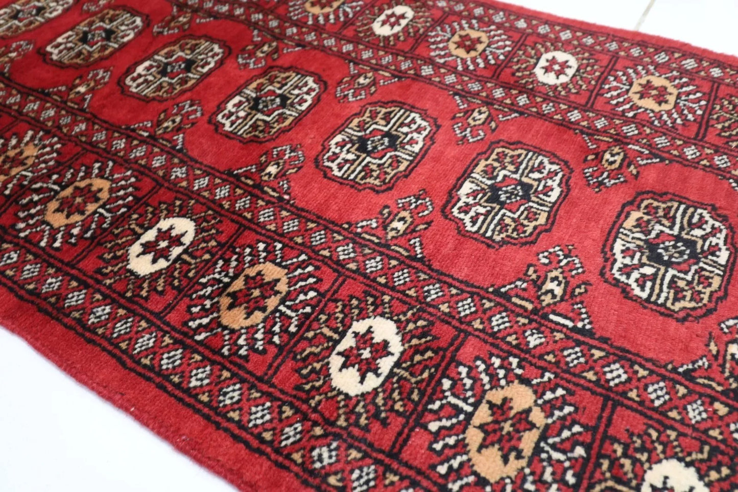 65 x 192 cm | Bokhara Afghan Tribal Hand Knotted Wool Runner