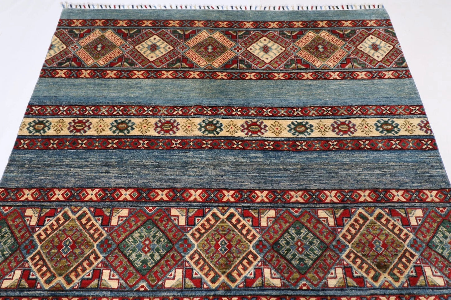 170 x 250 cm | Khorjun Afghan Tribal Hand Knotted Veg Dye Wool Carpet
