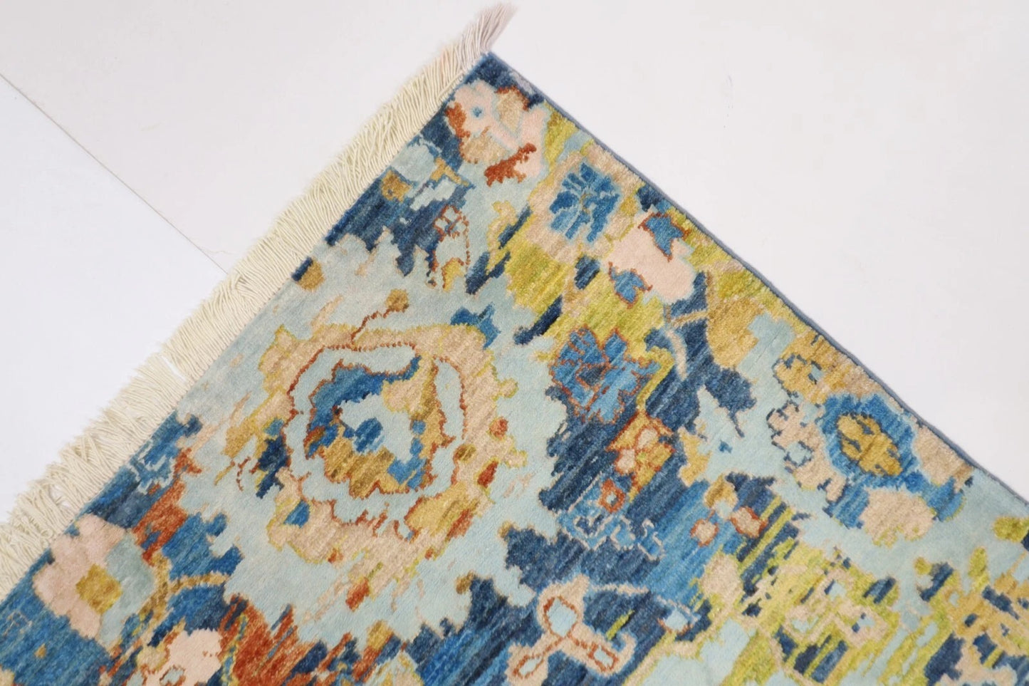 148 x 196 cm | Abstract Afghan Tribal Hand Knotted Veg Dye Wool Carpet