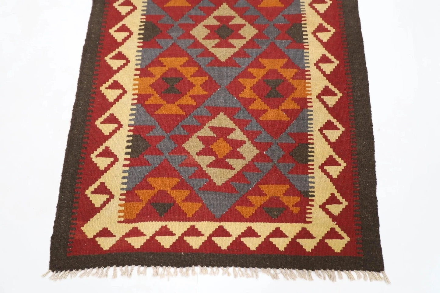 97 x 197 cm | Kilim Afghan Tribal Hand Knotted Wool Runner