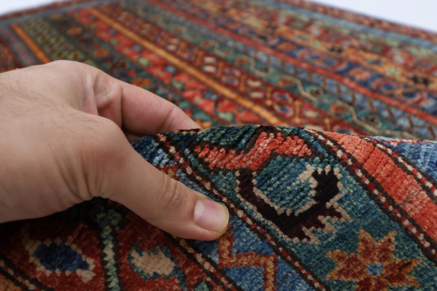 124 x 179 cm | Afghan Tribal Hand Knotted Veg Dye Wool carpet