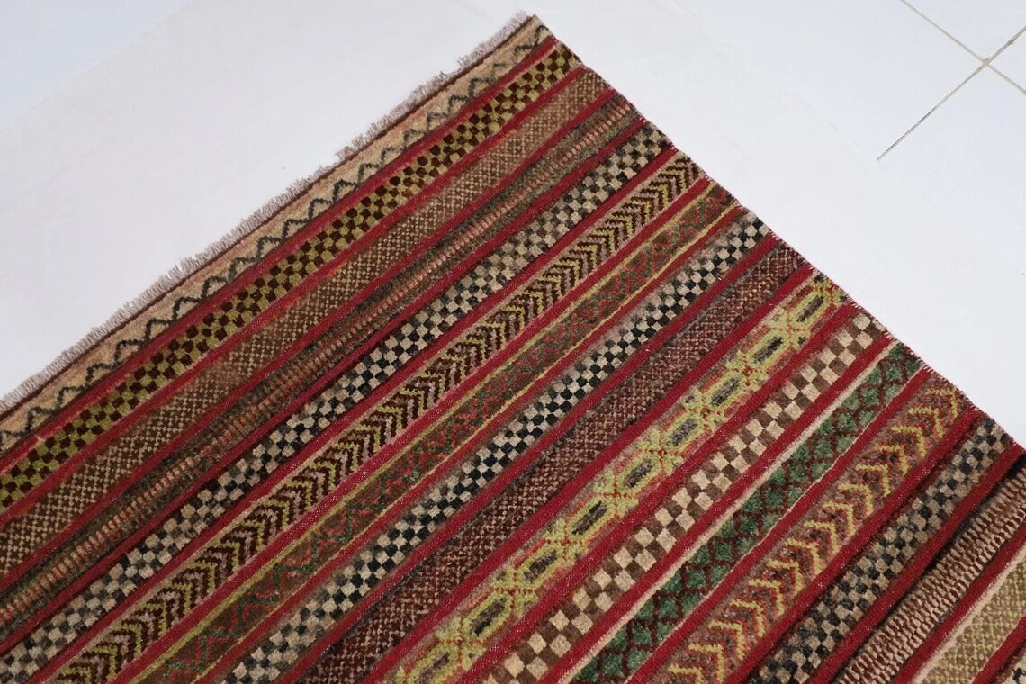 198 x 295 cm | Gabbeh Afghan Tribal Hand Knotted Carpet