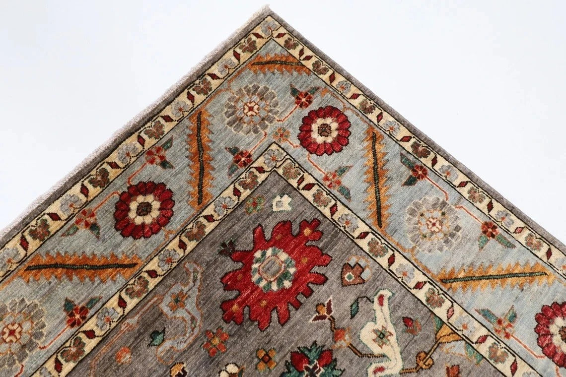 186 x 270 cm | Bidjar Gray Afghan Tribal Hand Knotted Veg Dye Wool carpet