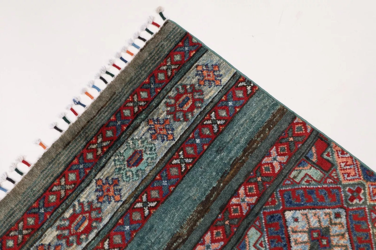 169 x 253 cm | Khorjun Afghan Tribal Hand Knotted Veg Dye Wool Carpet