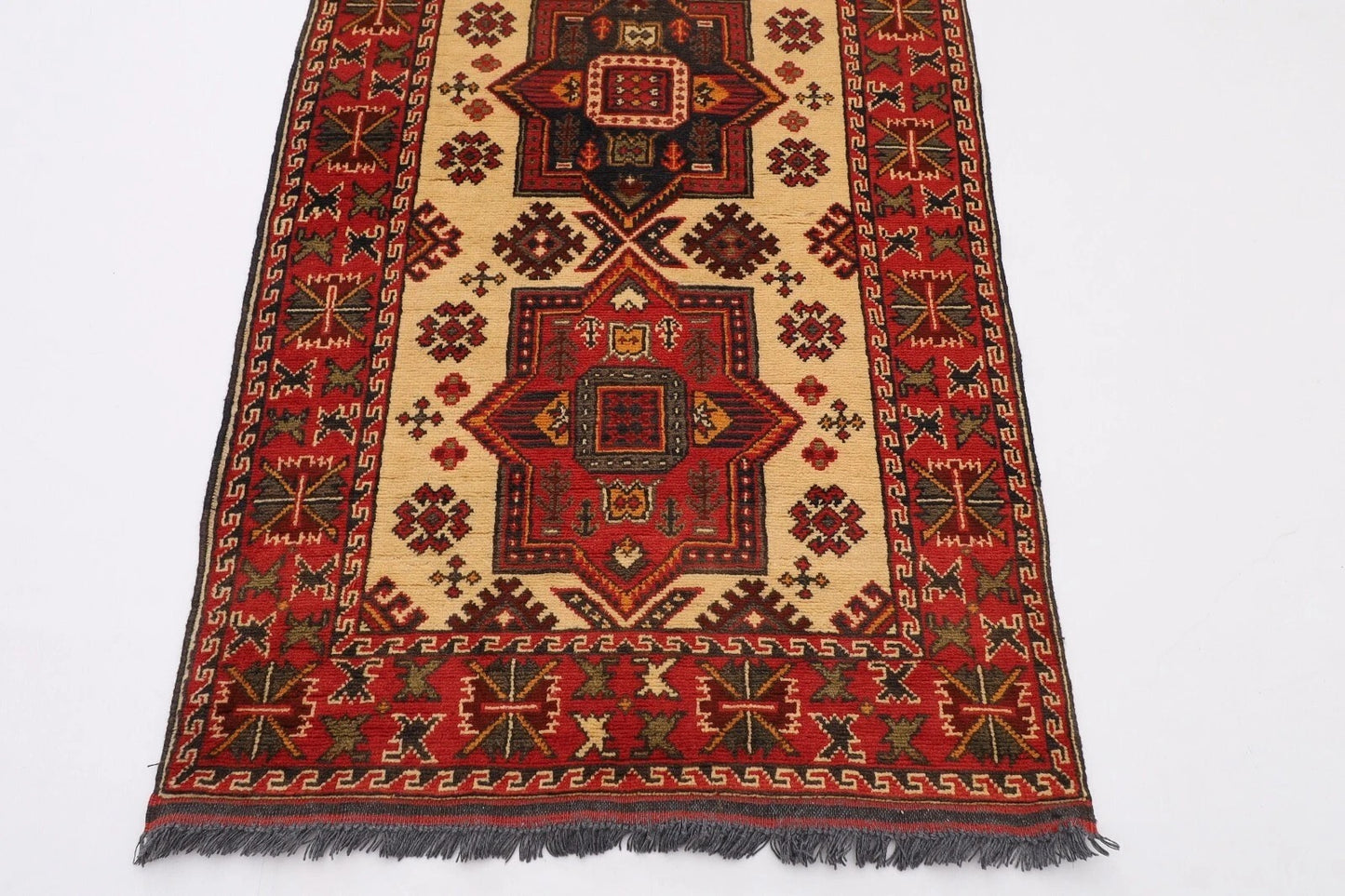90 x 273 cm | Maranoce Afghan Tribal Hand Knotted Wool Runner