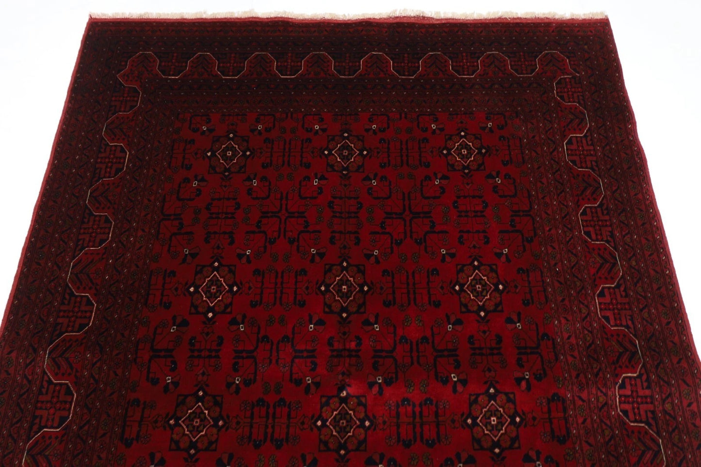 155 x 202 cm | Belgic Tribal Hand Knotted Veg Dye Wool Carpet
