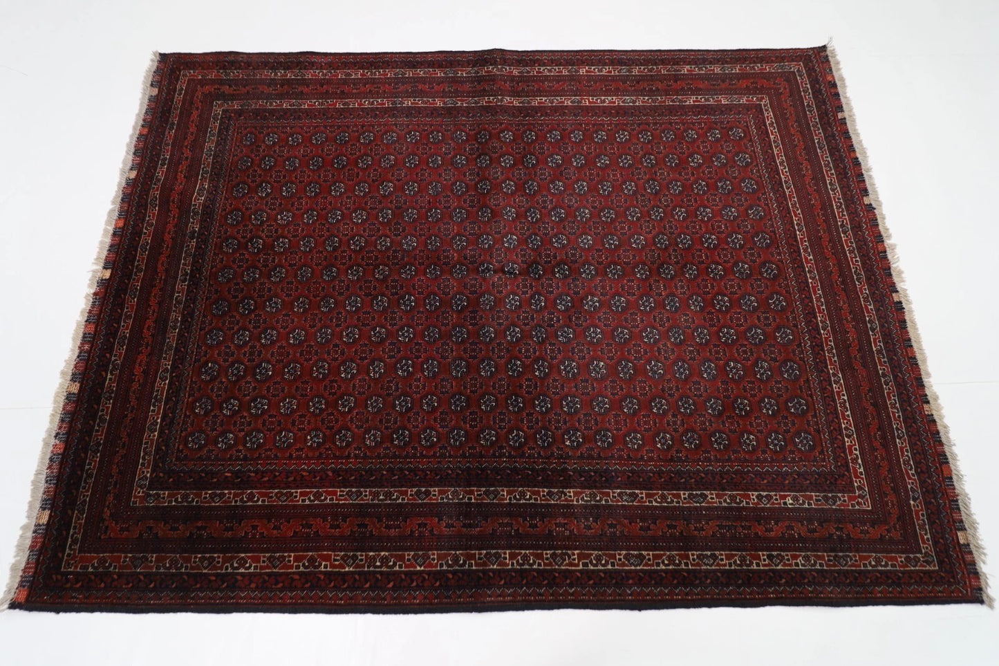 149 x 198 cm | Belgic Tribal Hand Knotted Wool Carpet