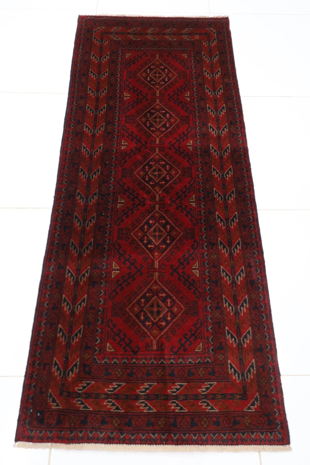 79 x 195 cm | Khal Mohammadi Afghan Tribal Hand Knotted Wool Runner