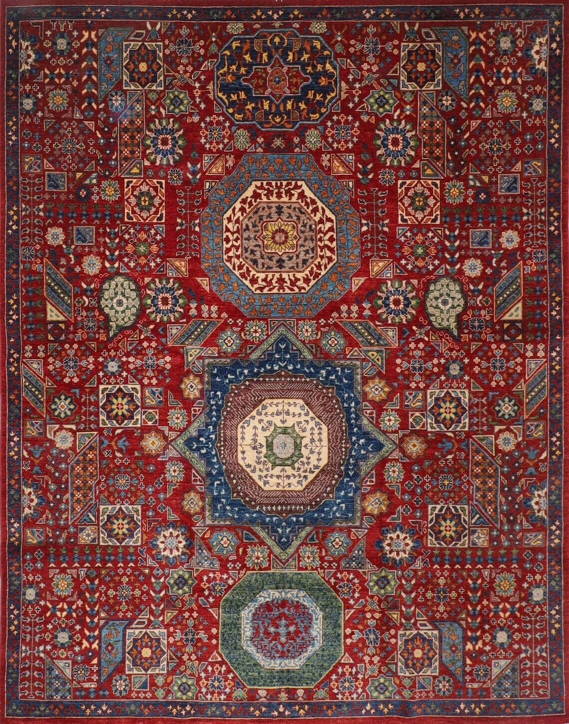 250 x 310 cm | Mamluk Afghan Tribal Hand Knotted Carpet