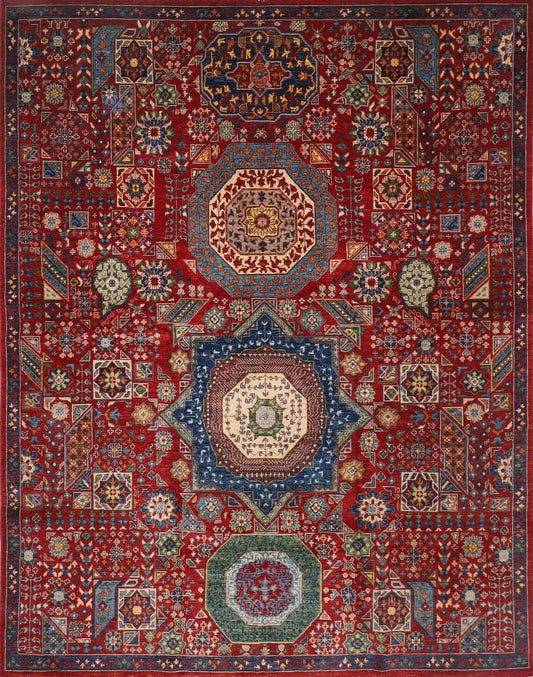 250 x 310 cm | Mamluk Afghan Tribal Hand Knotted Carpet