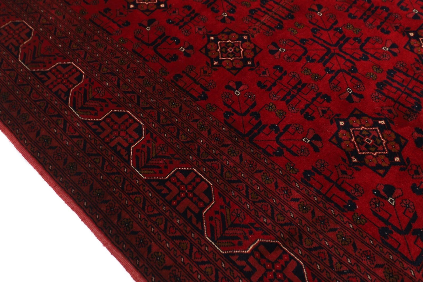 155 x 202 cm | Belgic Tribal Hand Knotted Veg Dye Wool Carpet