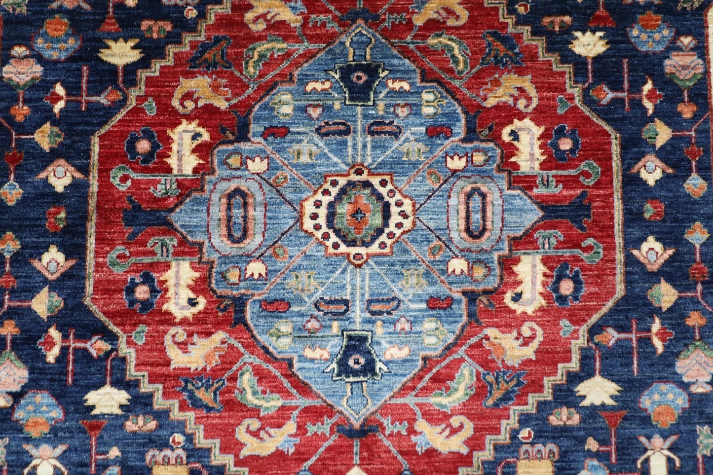 202 x 294 cm | Serapi Afghan Tribal Hand Knotted Carpet