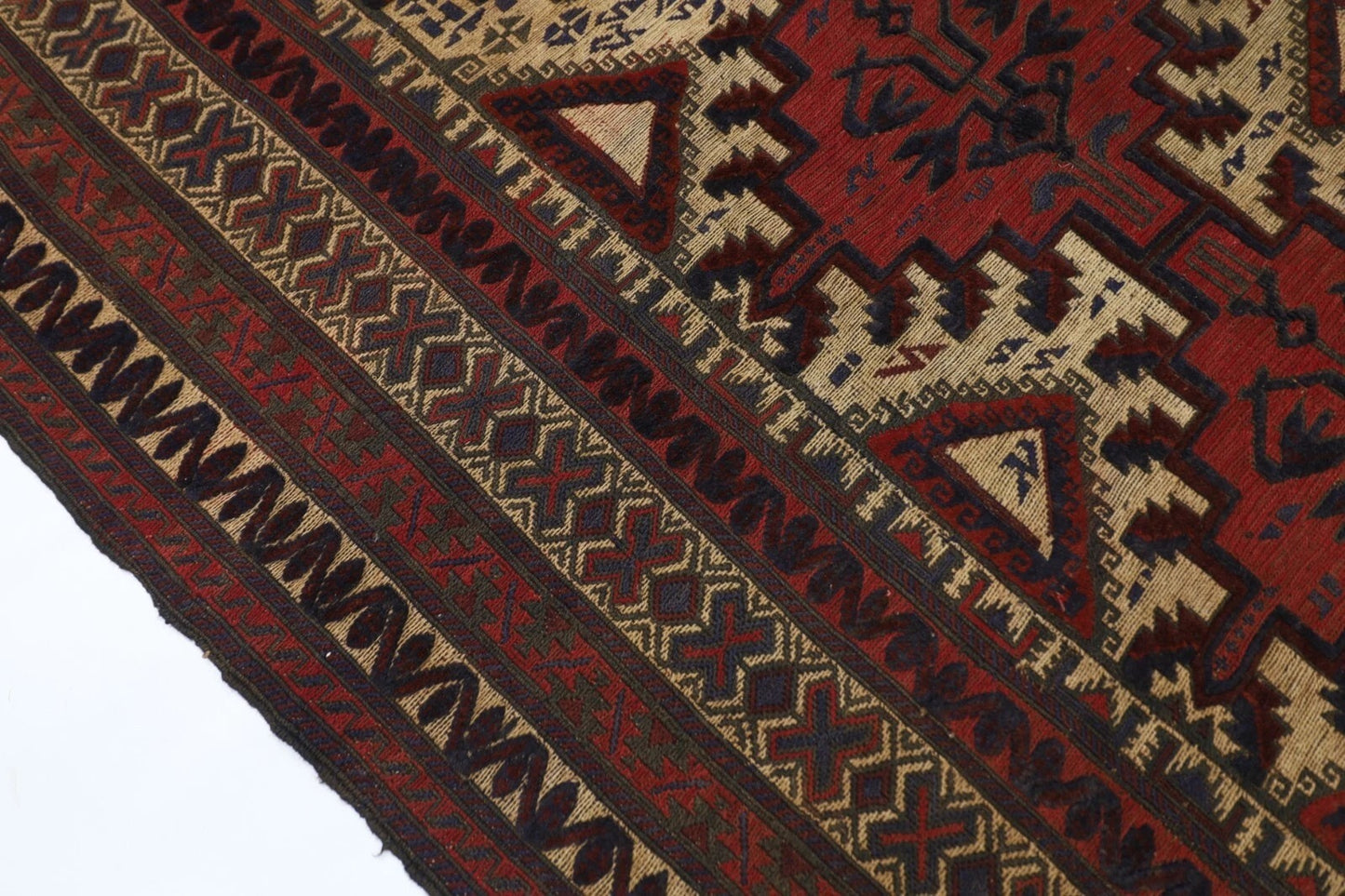 177 x 254 cm | Vintage Kilim Afghan Tribal Hand Knotted Veg Dye Wool Carpet
