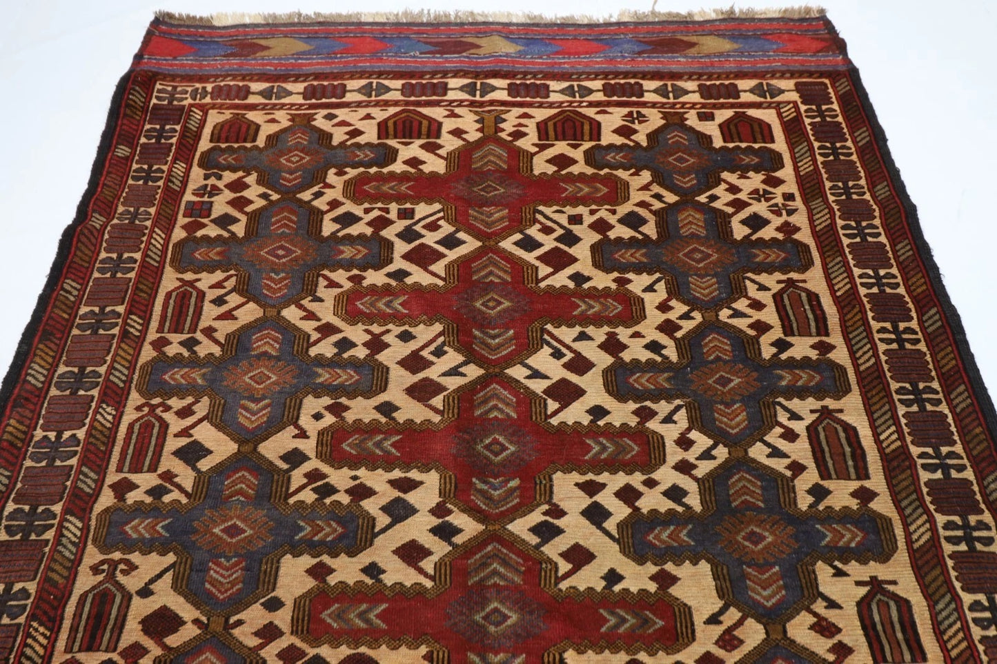 174 x 260 cm | Barjesta Flat Weaved Afghan Tribal Hand Knotted Wool Carpet kilim