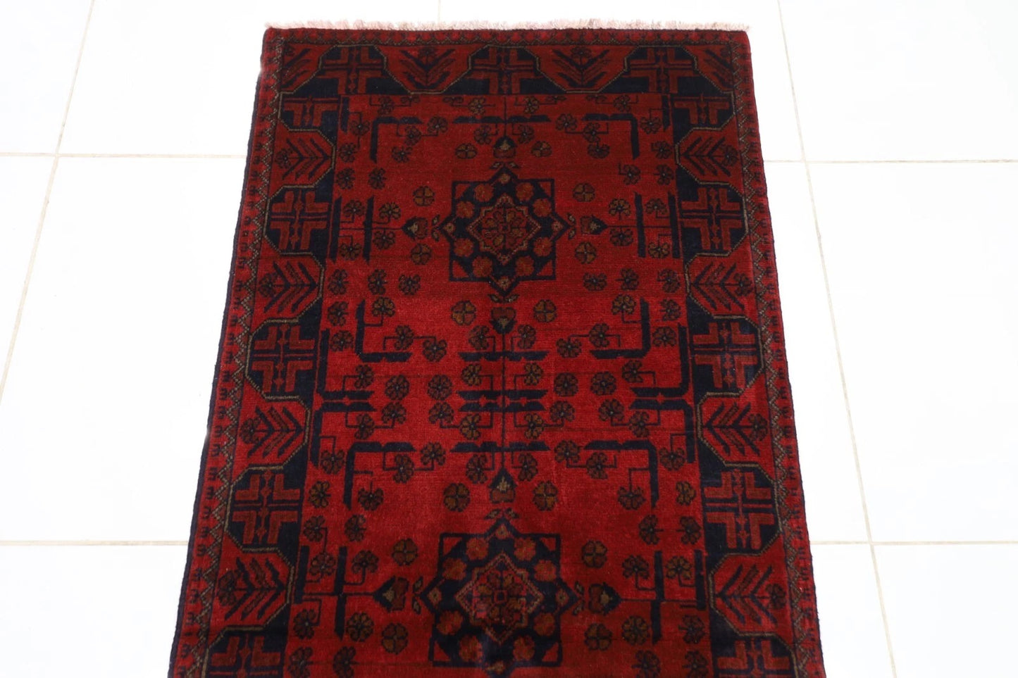82 x 183 cm | Khal Mohammadi Afghan Tribal Hand Knotted Wool Runner