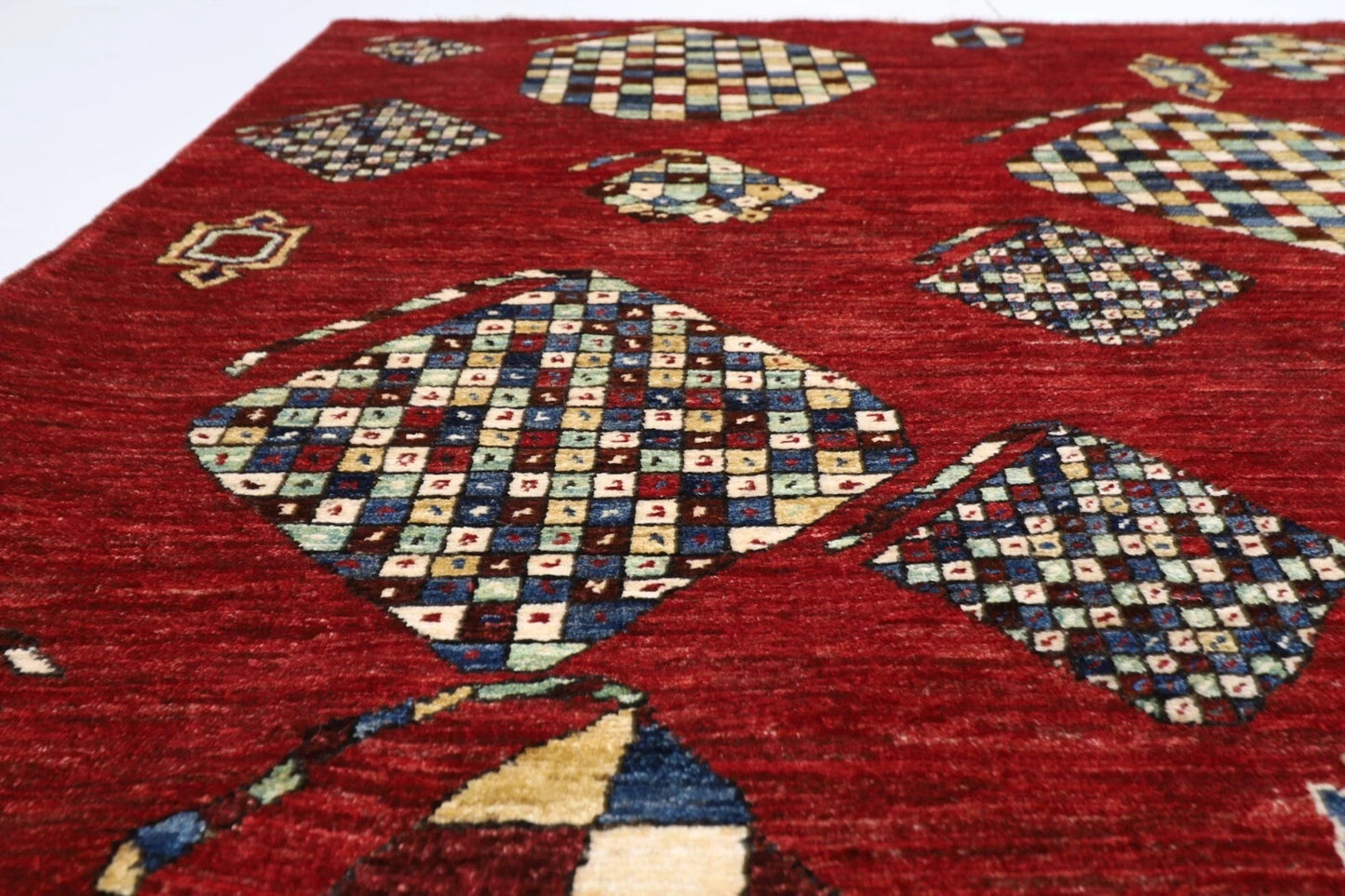 250 x 296 cm | Pomegranate Afghan Tribal Hand Knotted Carpet