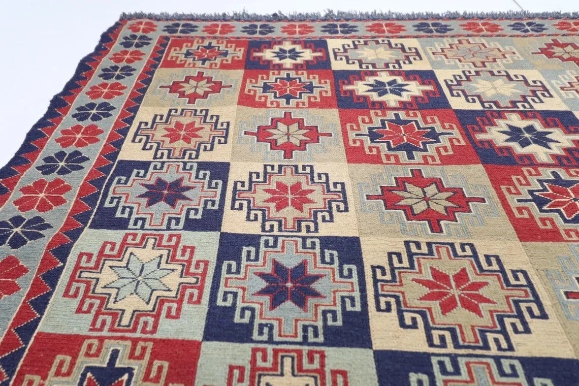 212 x 299 cm | Sumak Afghan Tribal Hand Knotted Kilim