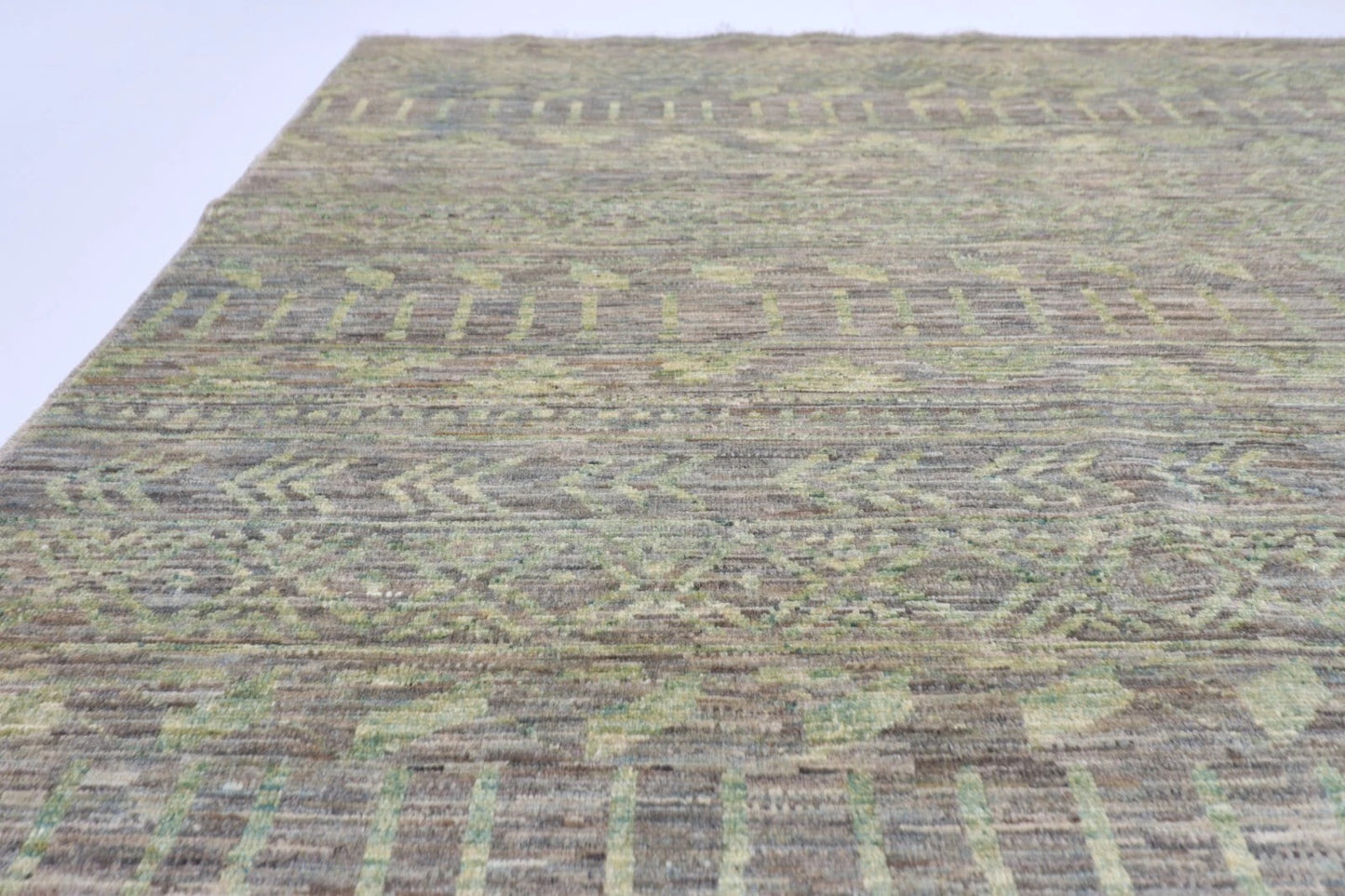 180 x 263 cm | Gabbeh Gray Afghan Tribal Hand Knotted Veg Dye Wool Carpet