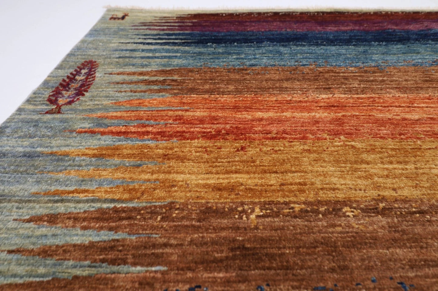 178 x 271 cm | Gabbeh Animal Afghan Tribal Hand Knotted Veg Dye Wool Carpet