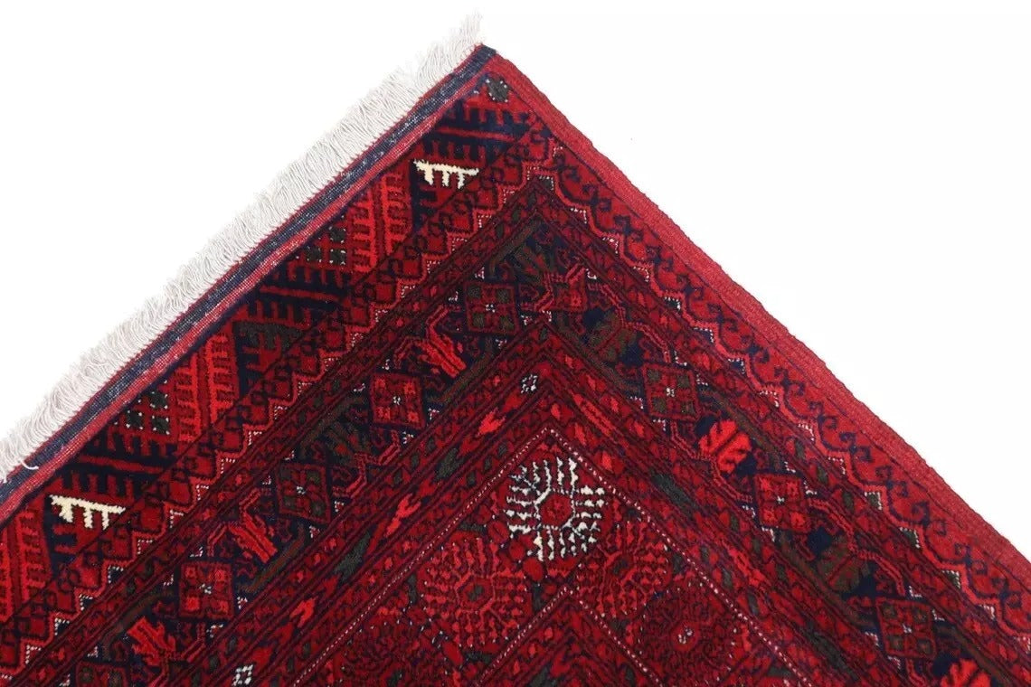 199 x 298 cm | Bokhara Afghan Tribal Hand Knotted Carpet