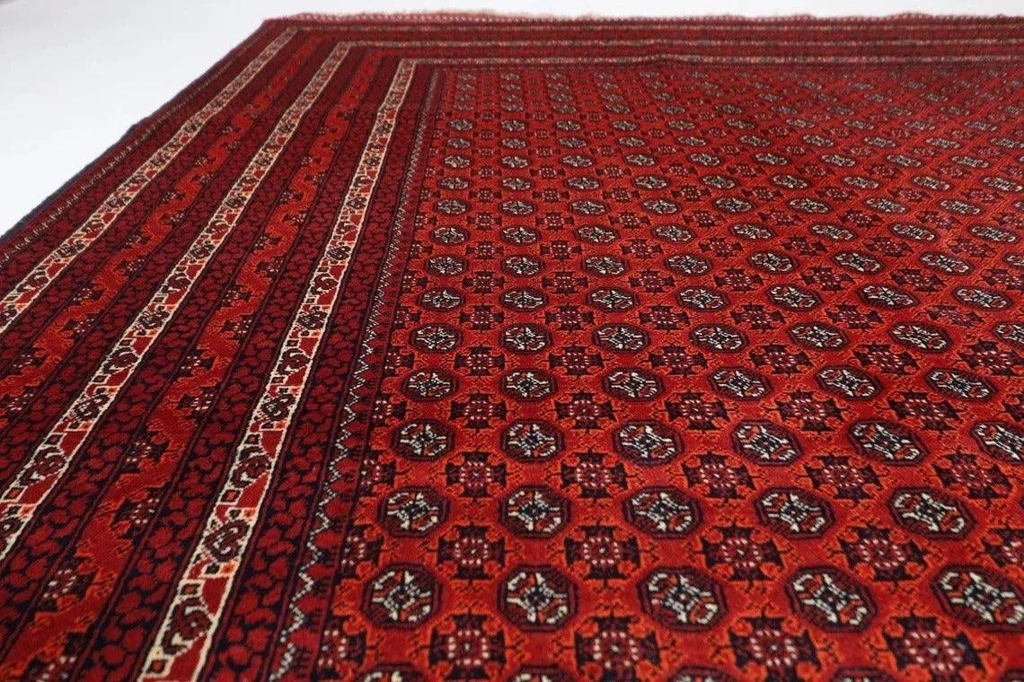250 x 346 cm | Mori Bokhara Afghan Tribal Hand Knotted Carpet