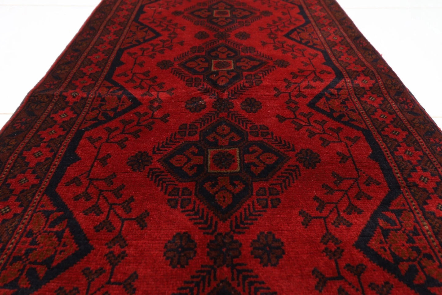 80 x 190 cm | Khal Mohammadi Afghan Tribal Hand Knotted Wool Runner