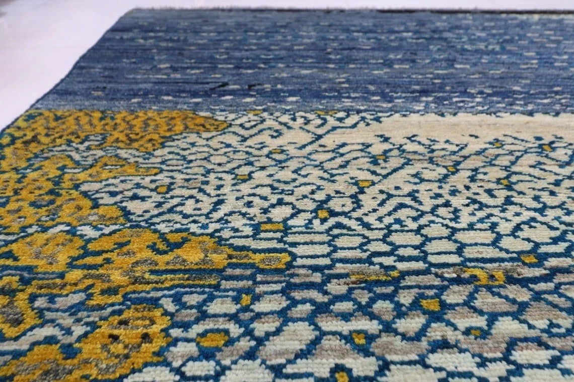 296 x 391 cm | Abstract Afghan Tribal Hand Knotted Carpet