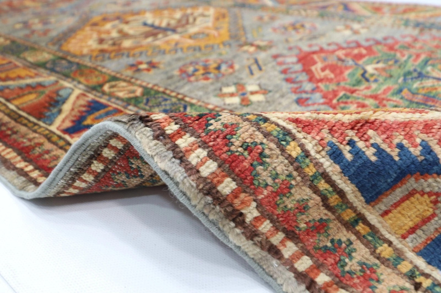 79 x 293 cm | Kazak Afghan Tribal Hand Knotted Wool Runner