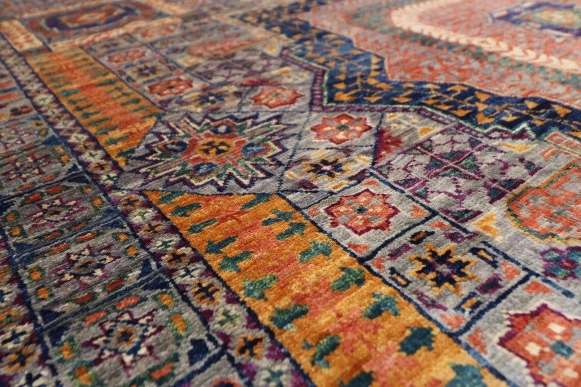 250 x 295 cm | Mamluk Afghan Tribal Hand Knotted Carpet
