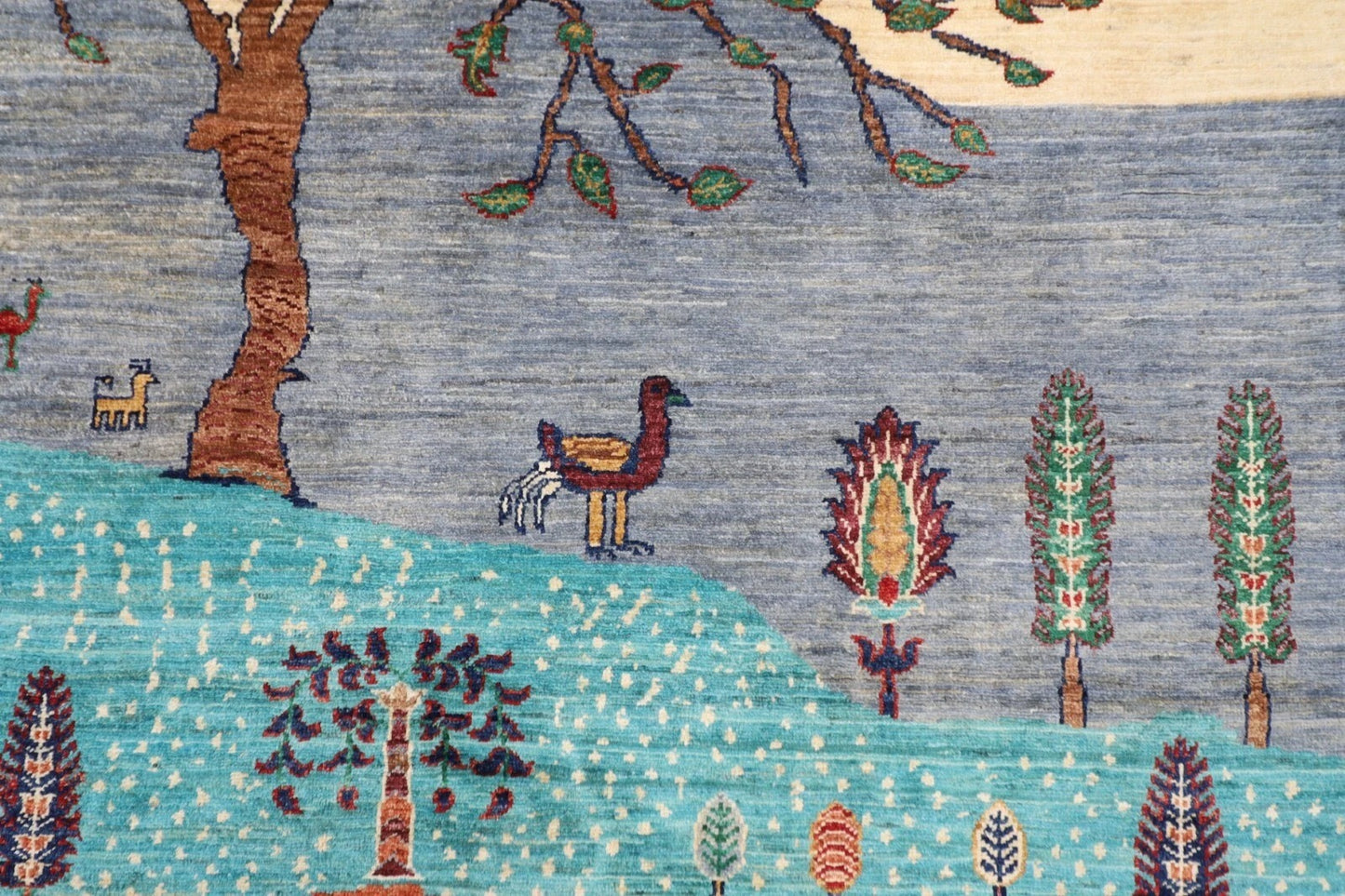 173 x242 cm | Afghan Tribal Hand Knotted Veg Dye Wool Carpet