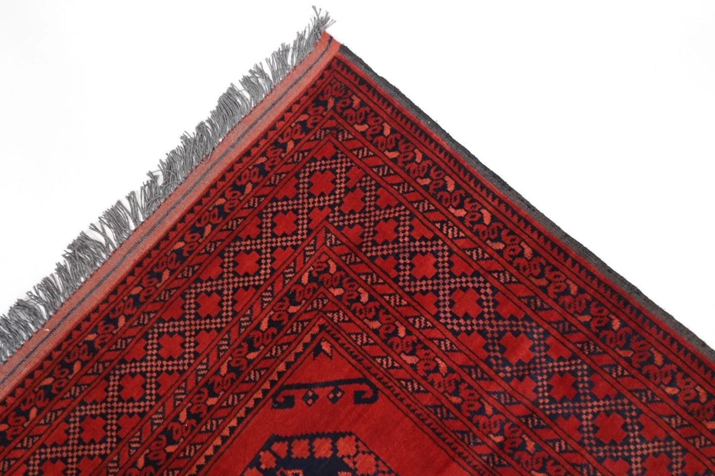 211 x 298 cm | Bokhara Afghan Tribal Hand Knotted Carpet