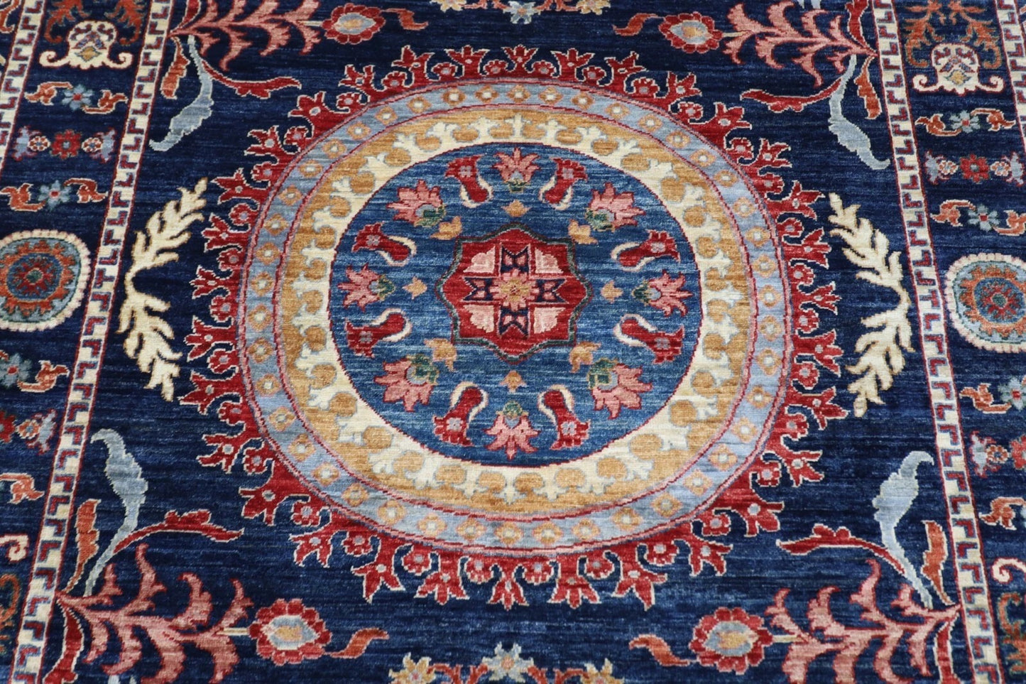 205 x 297 cm | Suzani Afghan Tribal Hand Knotted Carpet