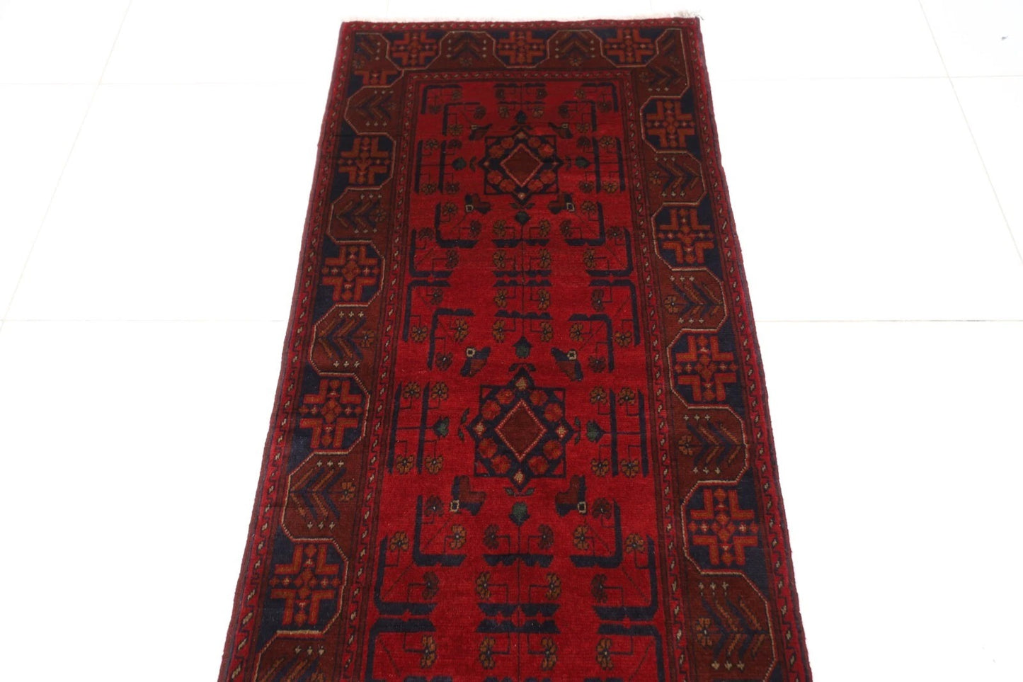 81 x 471 cm | Khal Mohammadi Afghan Tribal Hand Knotted Wool Runner