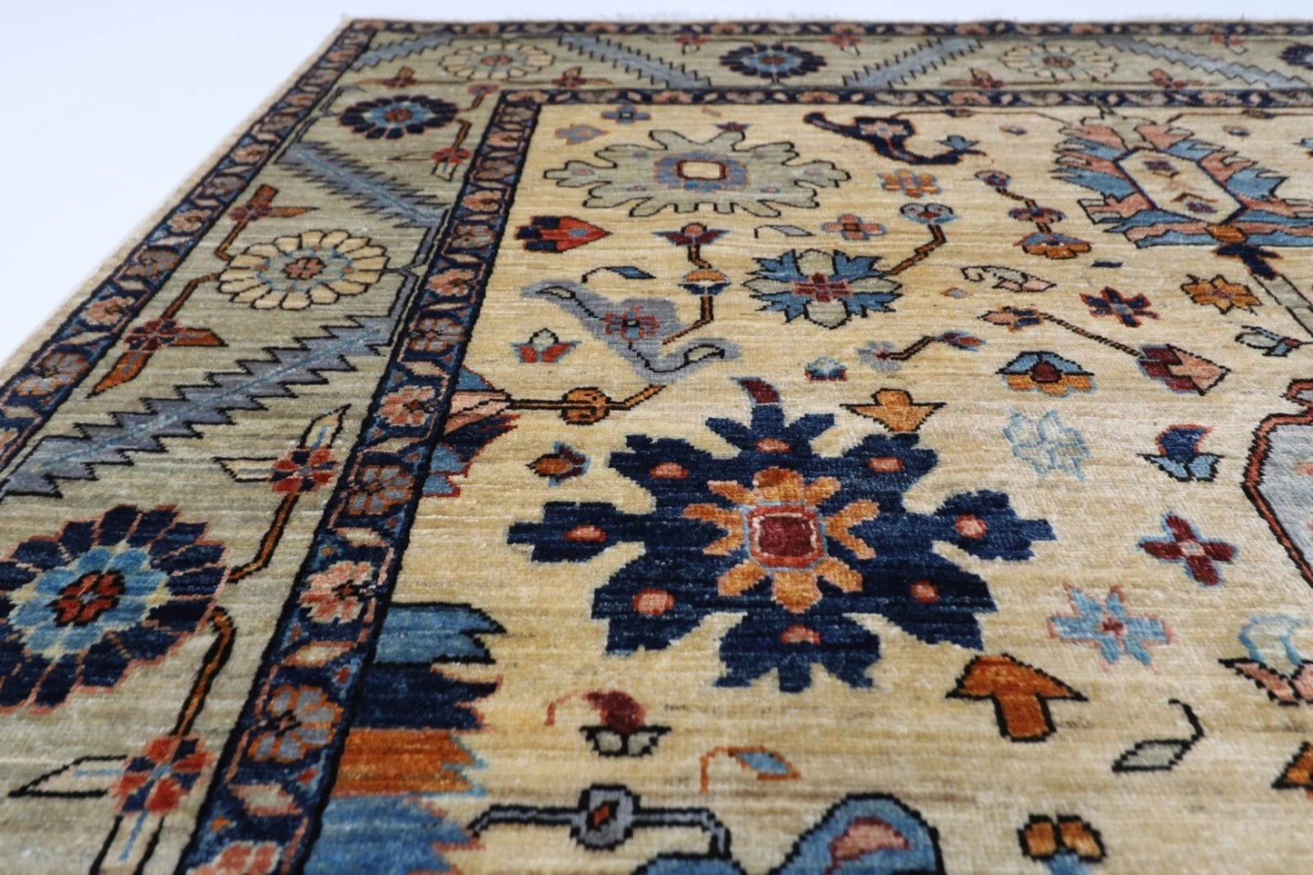 180 x 278 cm |  Bidjar Beige Afghan Tribal Hand Knotted Veg Dye Wool carpet