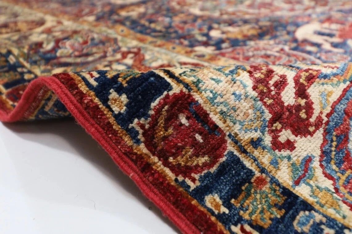 154 x 197 cm | Kerman Afghan Tribal Hand Knotted Veg Dye Wool Carpet