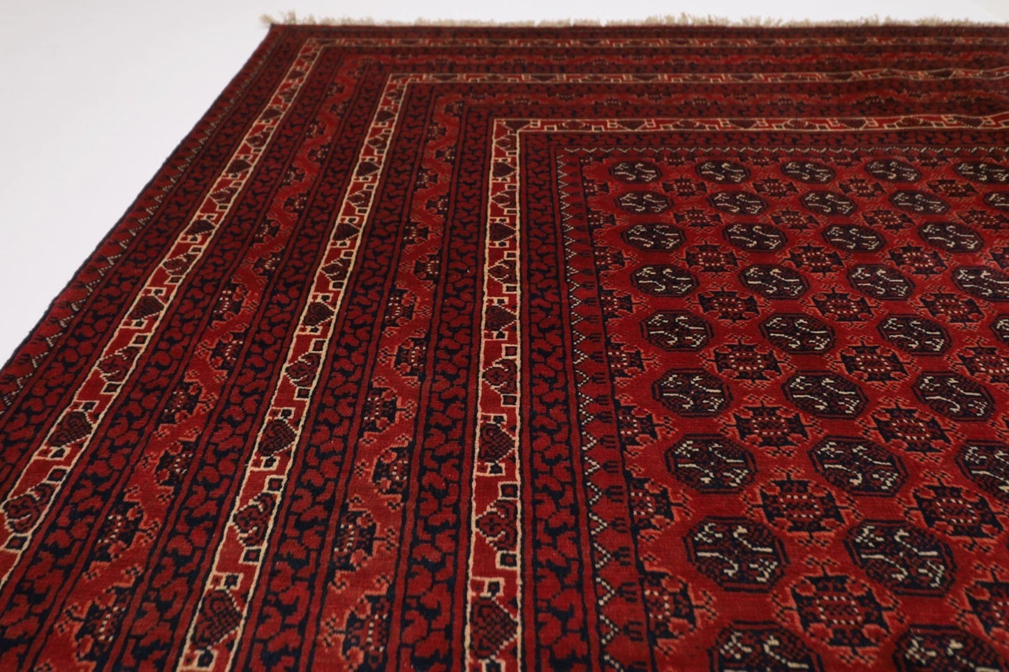 204 x 292 cm | Bokhara Afghan Tribal Hand Knotted Carpet