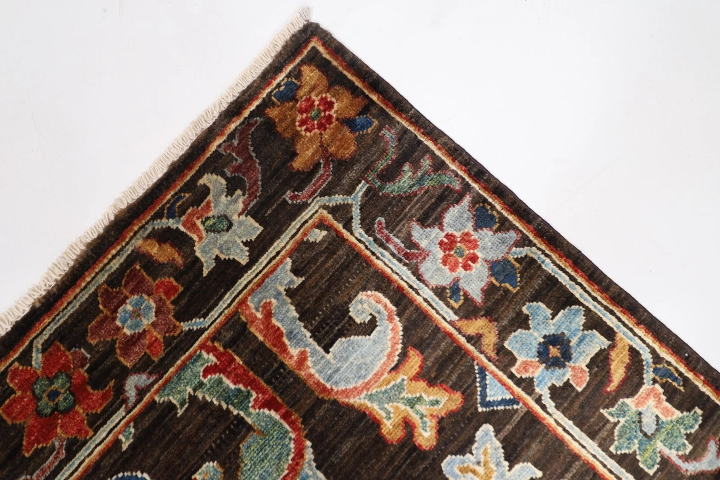 180 x 275 cm | Bidjar Dark Brown Afghan Tribal Hand Knotted Veg Dye Wool carpet
