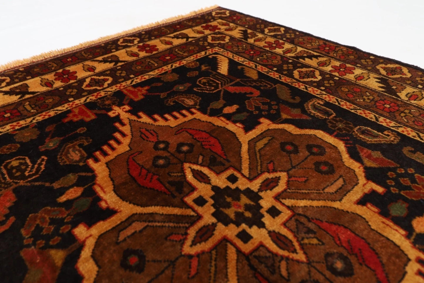 115 x 200 cm | Baluch Afghan Tribal Hand Knotted Veg Dye Wool carpet
